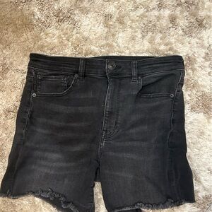 American Eagle Outfitters Black Washed Denim Cutoff Shorts